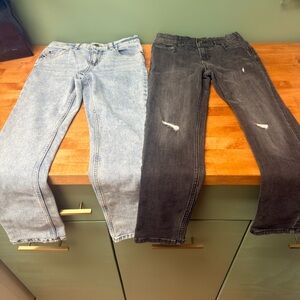 Wonder Nation- Boys Size 12 Jean bundle, light blue & Washed black, EUC